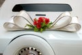 White wedding limousine Royalty Free Stock Photo