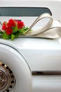 White wedding limousine Royalty Free Stock Photo