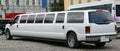 White Wedding limousine Royalty Free Stock Photo