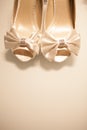 White wedding shoes Royalty Free Stock Photo
