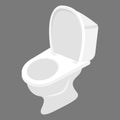 White western toilet design vector sanitary graphic Royalty Free Stock Photo