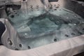 white whirlpool bathtub spa interior to make water bubbles hydromassage modern bath basin Royalty Free Stock Photo