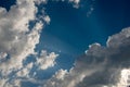 White whispy clouds and blue sky cloudscape Royalty Free Stock Photo