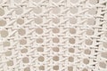 White wicker pattern background. Wicker decor, wicker furniture