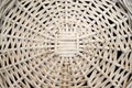 White wicker straw, circular pattern, background. Royalty Free Stock Photo