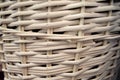 White wicker straw, circular pattern, background. Royalty Free Stock Photo