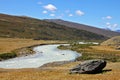 White wide riverky, Plateau Ukok, Altai mountains, Russia