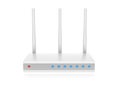 White wifi router. 3d rendering illustration isolated