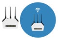 White wifi router ,illustration, vector