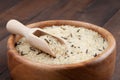 White and wild rice in wooden bowl Royalty Free Stock Photo