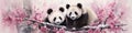 White wildlife giant animal panda bear endangered nature bamboo cute china black