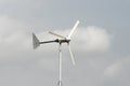 White wind turbine