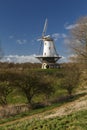 White windmill in Veere Royalty Free Stock Photo