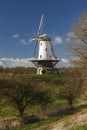 White windmill in Veere Royalty Free Stock Photo