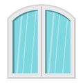 White window arched frame icon isolated Royalty Free Stock Photo