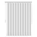 White window blinds vertical textile curtains realistic vector illustration Royalty Free Stock Photo