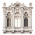 Baroque-inspired Ornate Window: 3d Illustration Of Georgian Architecture Royalty Free Stock Photo