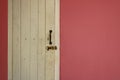 White window on pink wall Royalty Free Stock Photo