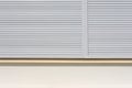 White window roller shutter closed security in modern house