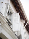 White Windows in Haji Lane Singapore Royalty Free Stock Photo