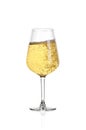 White wine on white background Royalty Free Stock Photo