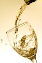 White Wine Being Poured Royalty Free Stock Photo