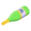 White wine bottle icon isometric vector. Drink barrel Royalty Free Stock Photo