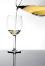 White wine in a glas