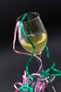 White wine in a glass Royalty Free Stock Photo