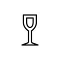 White wine glass concept line icon. Simple element illustration. White wine glass concept outline symbol design from Bar set. Can Royalty Free Stock Photo