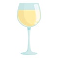 White wine glass icon cartoon vector. Alcohol sommelier Royalty Free Stock Photo