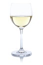 White wine glass isolated on white Royalty Free Stock Photo