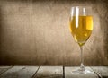 Glass of dessert white wine Royalty Free Stock Photo