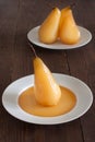 White wine poached pears Royalty Free Stock Photo