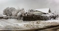 White winter, snow day in New Brunswick, Canada.