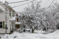 White winter, snow day in New Brunswick, Canada.