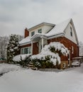 White winter, snow day in New Brunswick, Canada.