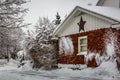 White winter, snow day in New Brunswick, Canada.