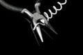 White wire and round nose pliers on a black isolated background Royalty Free Stock Photo