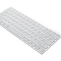 White wireless computer keyboard on a white background wireless keyboard typing Royalty Free Stock Photo