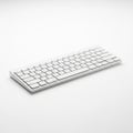White Wireless Computer Keyboard on a Clean White Background Royalty Free Stock Photo