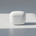 White wireless earbuds charging case Royalty Free Stock Photo