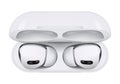 White wireless headphones Apple AirPods Pro, on white background. Realistic vector illustration