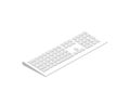 White wireless keyboard isometric 3D icon