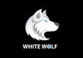 White wolf logo vector illustration