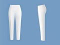 White womens pants realistic isolated
