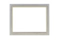 White wood frame golden isolated on a white background. clipping path Royalty Free Stock Photo