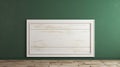 White Wood Frame On Green Wall: Panel Composition Mastery