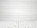 White Wood Wall And Wood Floor Background