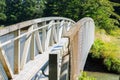 White wooden bridge, South Slough National Estuarine Research Reserve, Coos Bay, Oregon